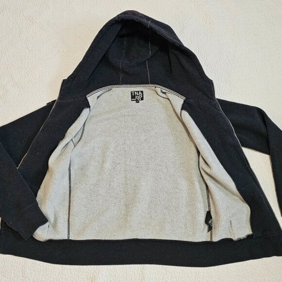Aritzia TNA Gray Distressed Zip-up Hoodie - Picture 10 of 13
